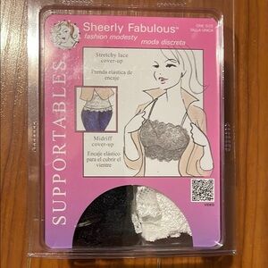 Supportables Sheerly Fabulous Lace Bra & Midriff Cover Up, 2 CT